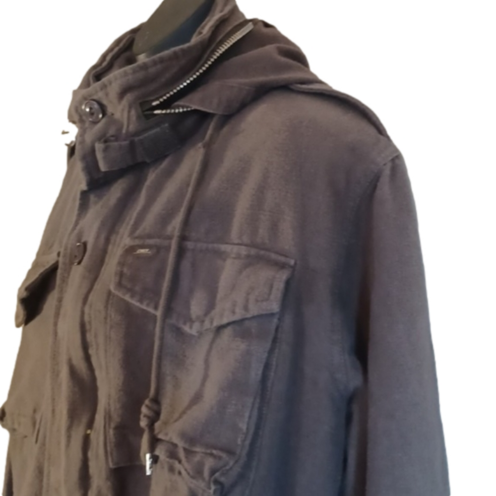PLUS size Obey Propaganda Cargo Canvas jacket.Olive green/grey.Size XXL. - Picture 5 of 16